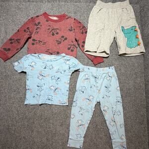 Toddler Boys Clothing Lot - (4 Pcs) Size 3T - Disney Stitch Set & Mickey Sweater